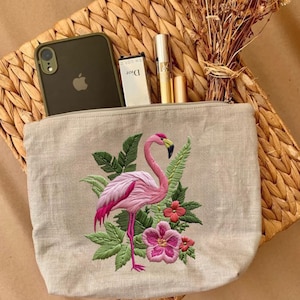 Vintage Flamingo Embroidery Design: Retro Tropical Bird (Downloadable Pattern