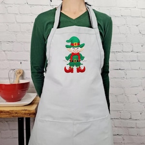 Christmas Elf Apron Embroidery Design: Festive Holiday Pattern (Digital Download)