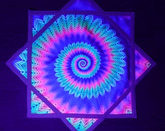 Flowstar UV Glow  Flow Star Spinning Cloth Easy to Rotate Juggling Dapo Flow Toy R07-style1