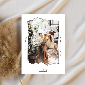 Design personalizzabile per biglietti di Natale, biglietti fotografici moderni e minimalisti per le vacanze, biglietti di auguri digitali per Natale, Buon Natale, personalizzati
