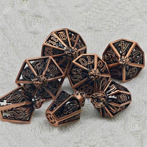 Hollow Dice DND Dice Set, D and D dice Set, D20 MTG Dice Set, Polyhedral Dice Role Playing Dice, Dungeons and Dragons, RPG Table Games