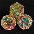 Leaves and Flowers Dice, Polyhedral Dice, Sharp Edge Dice, RPG Dice, MTG Dice, Dungeons and Dragons, DnD Gifts, DnD Resin Dice Set
