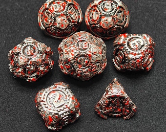 Metal Dice Set DND, Polyhedral Dragon D&D Dice Set, Tabletop Dice Set, Role Playing Games Dice Dungeons and Dragons D20 D12 D10 D8 D6