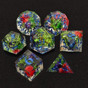Resin dice set for dnd gift | Resin D&D Dice Set | resin dice for role playing games | rpg dice set