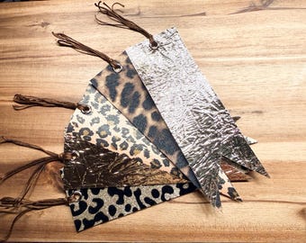 Fabric Bookmarks - Leopard | Gold | Rose Gold