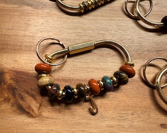 Gold Keychain and/or Bag Charm Personalized with initials