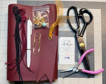 DIY Journal Kit - The Everywhere DIY Notebook – Build Your Own Vegan Leather Journal – Custom Travelers Notebook Kit A5 and A6