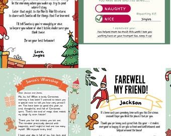 Holiday Magic Bundle - four letters you can download and customize for Christmas/Elf/Naughty/Nice