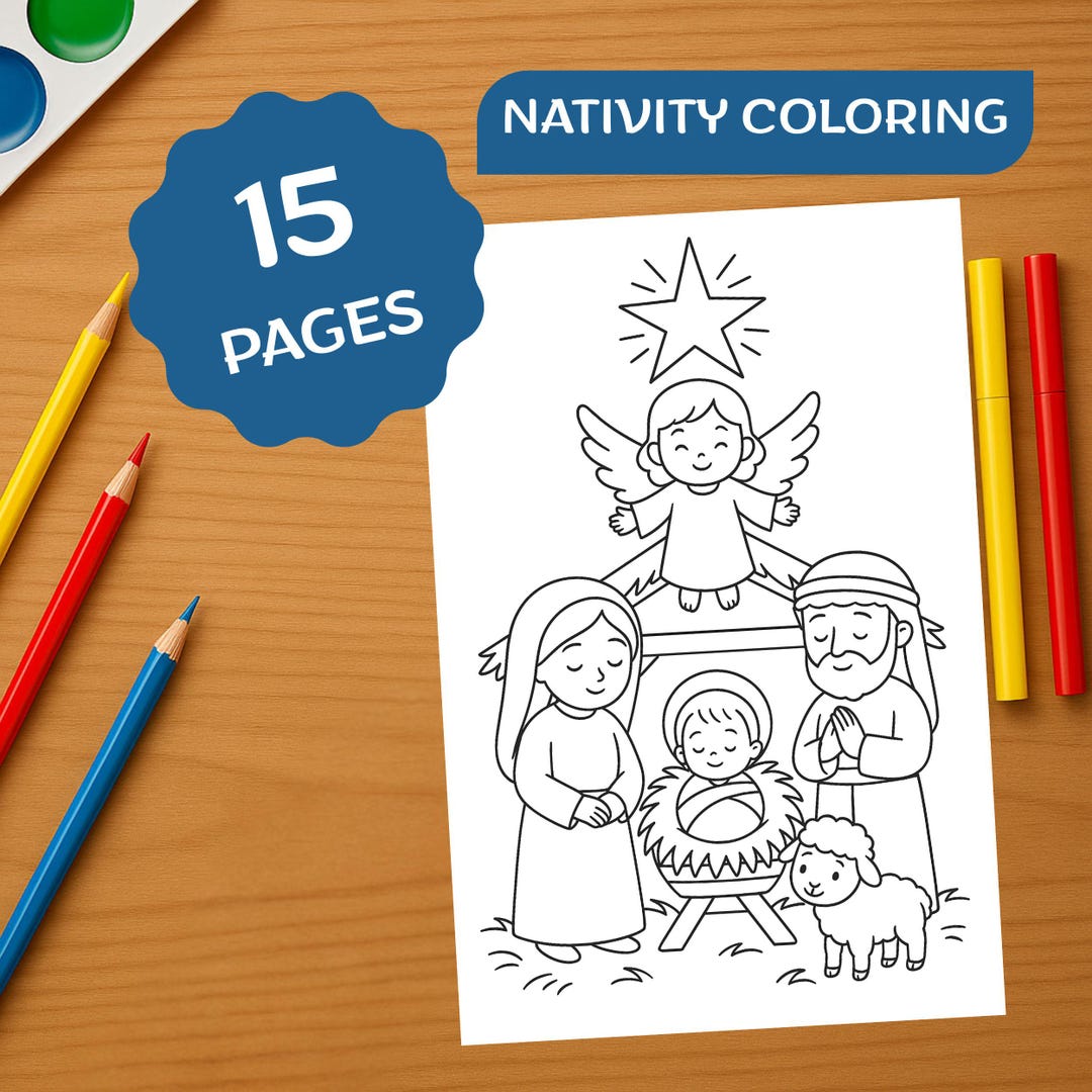 15 Nativity Coloring Pages for Kids | Christian Sunday School Coloring ...