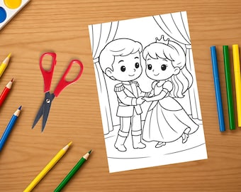 Kleurplaten sprookjes: Chibi-prinsessen, klassieke personages (pdf)