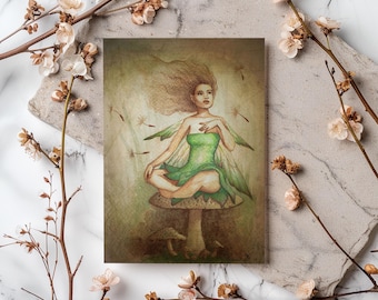 Art Print A5 Fairy Windswept