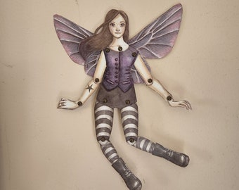 DIY Fairy Paper Craft Puppe druckbare Feenkunst
