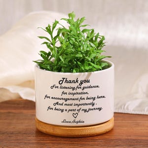 Personalised Thank You Gift To Say Thank You | Memorial Planter Thank You Present | Personalized Gift For Friend|Coworker Gift Succulent Pot