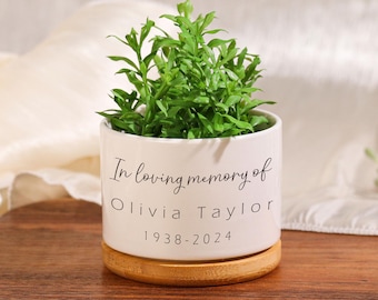 Maceta conmemorativa personalizada: regalo de condolencias, en memoria amorosa