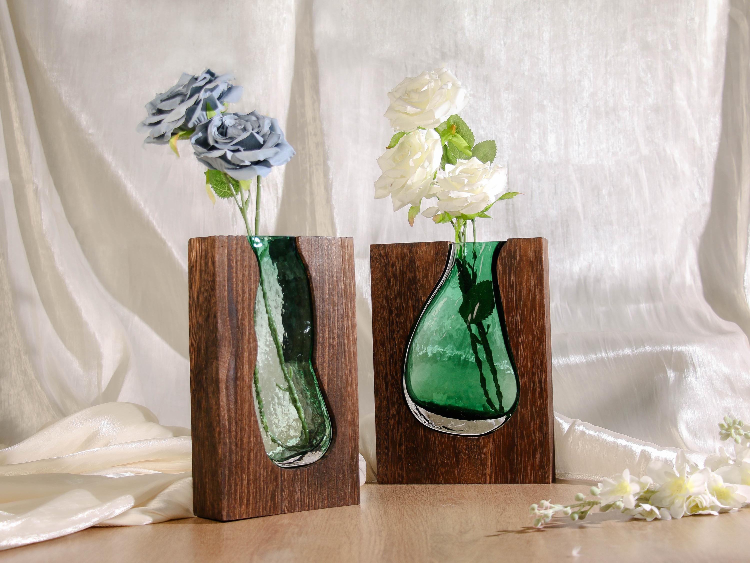Vintage Glass Vase - Etsy