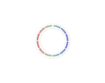 Rainbow Mood Ring Sticker: Bubble-Free Vinyl Decal