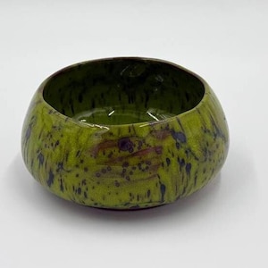 Handmade Ceramic Soup Bowl for Ramen or Pho, Pottery Cereal Bowls, Green Rustic Stoneware bowls, first course plate, hand thrown pottery