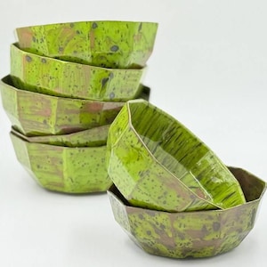 Ceramic Bowl Set, Eco Dinnerware, Biodegradable, Handmade Soups Bowls for Sustainable Home Everyday Dining and Vegan Tableware,