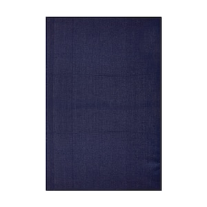 Deep Blue Linen Wall Art, Minimalist Indonesian Textile Artwork, Large Framed Fabric Panel, Modern Wall Decor, Handmade Statement Piece