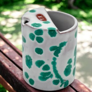 Ceramic To Go Mug, Travel Tumbler Handmade Stoneware Pottery, Sip Mug with half lid, Travel Mug, Hand thrown ceramic mug, Take away cup
