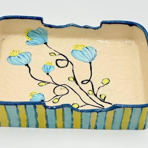 Big Ceramic Bowl, Light Blue Lasagna Baking Dish, Ceramic Casserole  Pie Plate, Baking Tray, Large ceramic baking dish, Holiday Gift for her