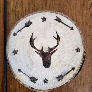 Stag and Arrow Coasters - Set of 4