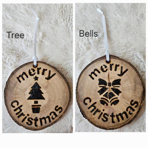 Holzgebrannte Weihnachtsschmuck