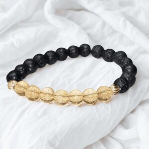 Golden Eruption | Natural Citrine | Diffuser Bracelet