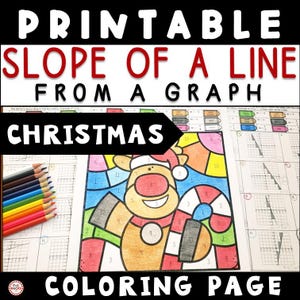Christmas Slope From Graphs Worksheet Linear Functions Coloring Page Math 8th