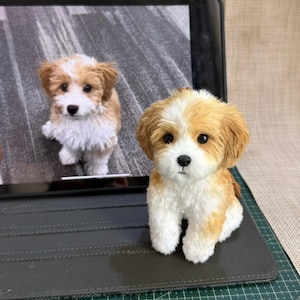 Personalized 3D Dog Portrait Keychain: Handmade Pet Memorial Charm