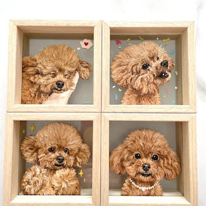 Pintura a óleo personalizada para animais de estimação com moldura: Arte personalizada em memória de cães