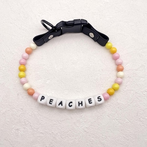 Personalized Beaded Name Dog Collar, Custom Dog Friendship Collar, Durable Waterproof Dog Collar, Unique Pet Gift, BFF Dog Collar