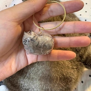 Handmade Cat Fur Keepsake Keychain, Cute Pet Fur keepsake keychain, Memorial Cat Gift, Pet Lover Gift