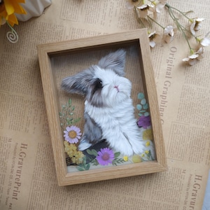Pintura a óleo personalizada para animais de estimação com moldura: Arte personalizada em memória de cães