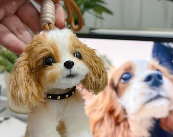 Personalized Dog Bag Charm: Custom Pet Keychain, Dog Lover Gift