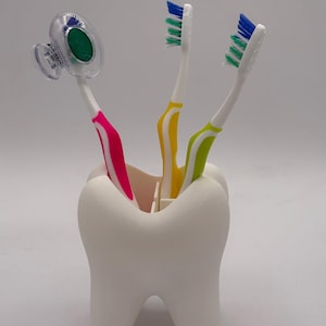 Tooth shaped toothbrush holder, Brush holder tooth shaped