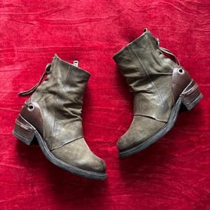 AS98 Vintage Leather Ankle Boots Lace Up Shoes a.s.98 | 36 size