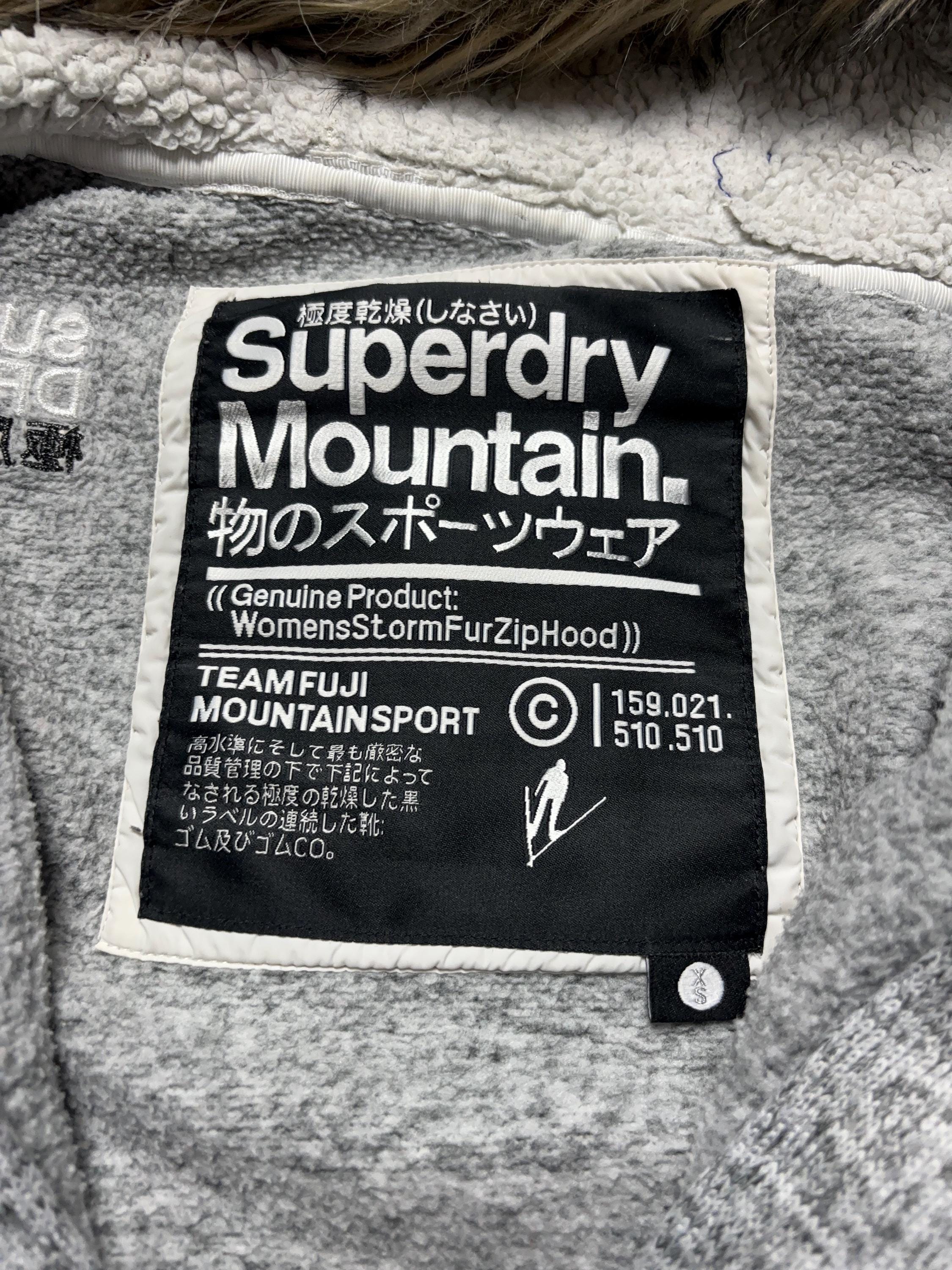 SUPERDRY ヴィンテージ ウォーム クロップド ジップ フーディー 