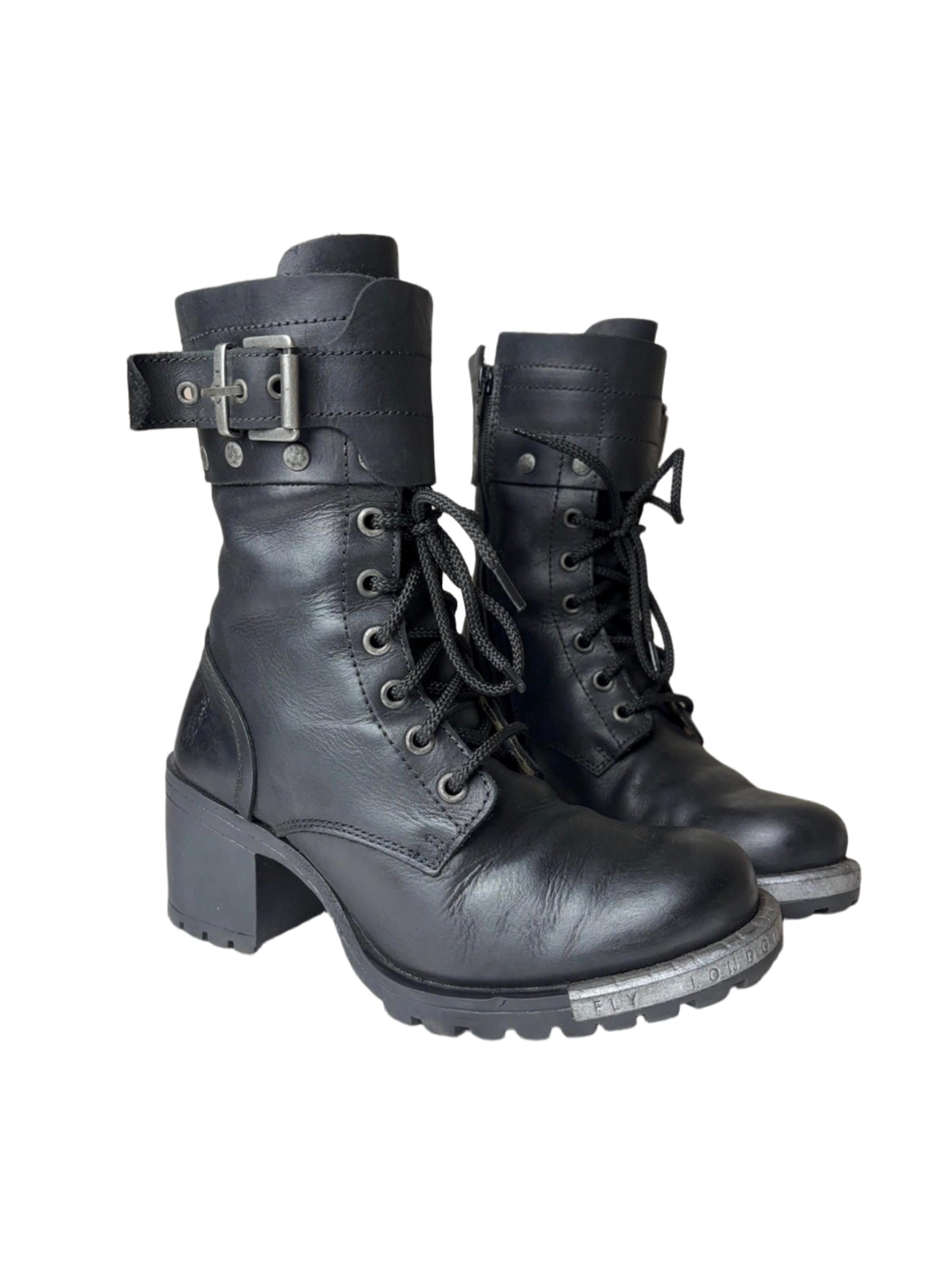 Vintage 90s combat leather boots - Etsy 日本