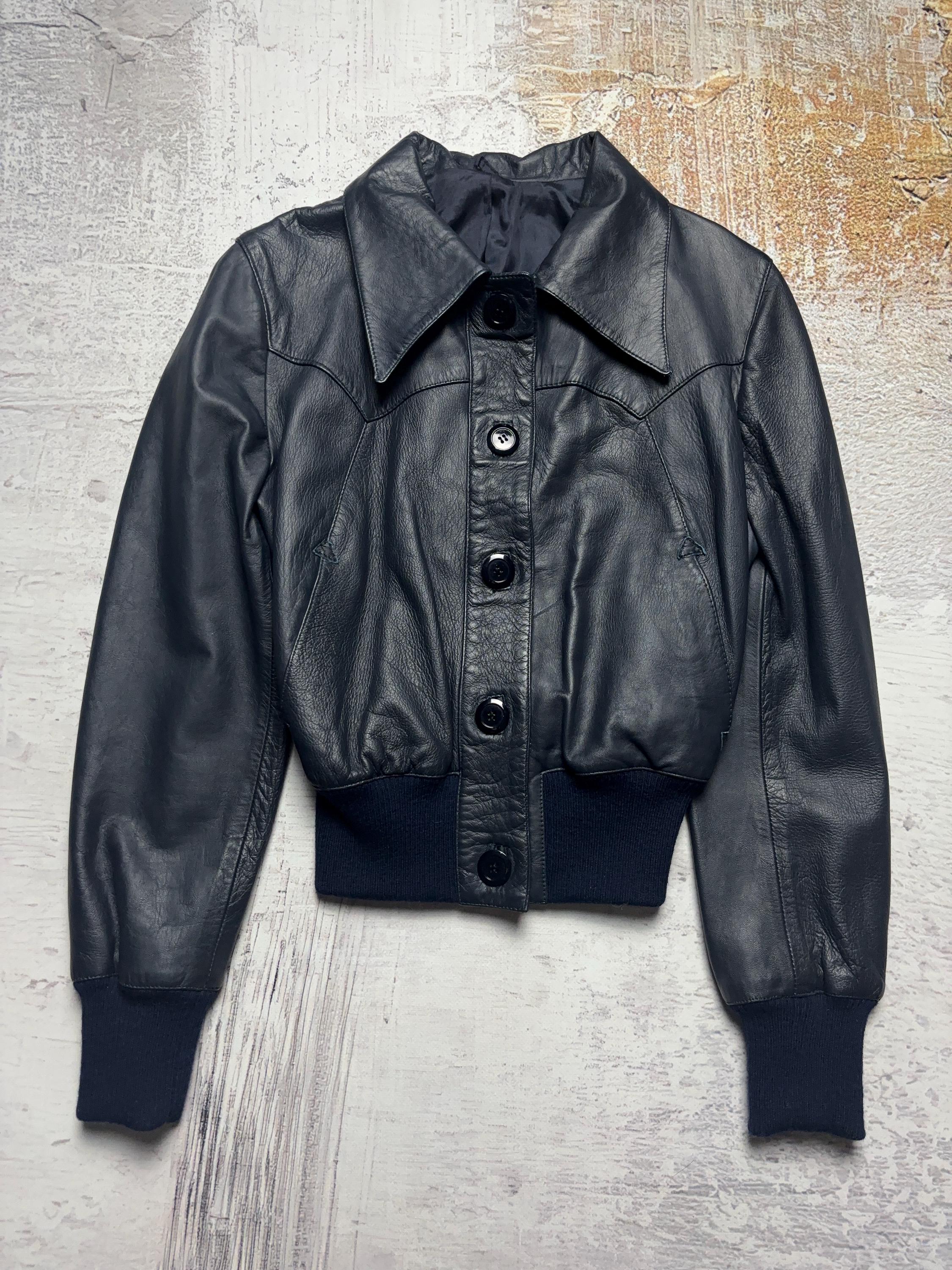 ジャケット・アウター real leather jacket a-2 black y2k ジャケット・アウター real leather jacket a-2 black y2k