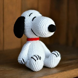スヌーピー犬のかぎ針編みパターン、ぬいぐるみの犬、あみぐるみ、子犬のかぎ針編みパターン、PDF