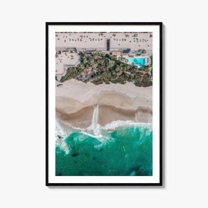 Fine Art Aerial Beach Waves Print, Color Photography Poster for Home Decor, Beach Wall Art & Coastal Aesthetic
