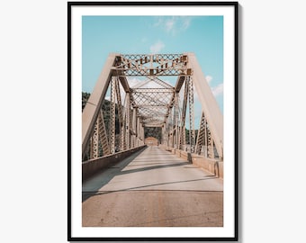 Steel Truss Bridge Fine Art Photo Print, 4th Avenue, Johnstown Pennsylvania, Home Decor