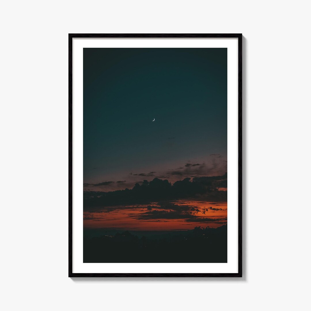 Crescent Moon Fine Art Photo Print, Los Angeles, USA, Nature Wall Decor ...