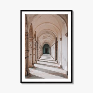 Gewelfde gang Fine Art-fotoafdruk, Capri Italië, architectuur, woondecoratie