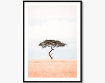 Acacia Tree Fine Art Photo Print, Maasai Mara Kenya, African Savannah Safari Wall Decor