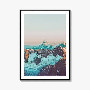 Fine Art Alpine Landscape Print | Color Photography Poster | Scenic Mountain Wall Art for Home Decor & Nature Lovers