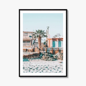 Strandhäuser Druck, Fine Art Farbe Fotografie Poster, Küsten Dekor, Ozean Wand Kunst, Sommer Wohnkultur, Strandhaus Ästhetik