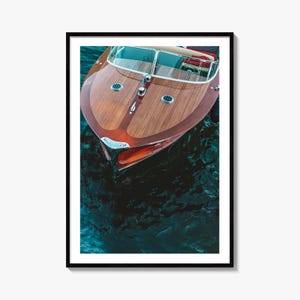 Lake Como Speedboat Fine Art Photo Print, Italy, Nautical Wall Decor