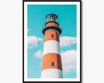Chincoteague Island Fine Art Photo Print, Assateague Lighthouse Poster, Virginia Coast Wall Decor